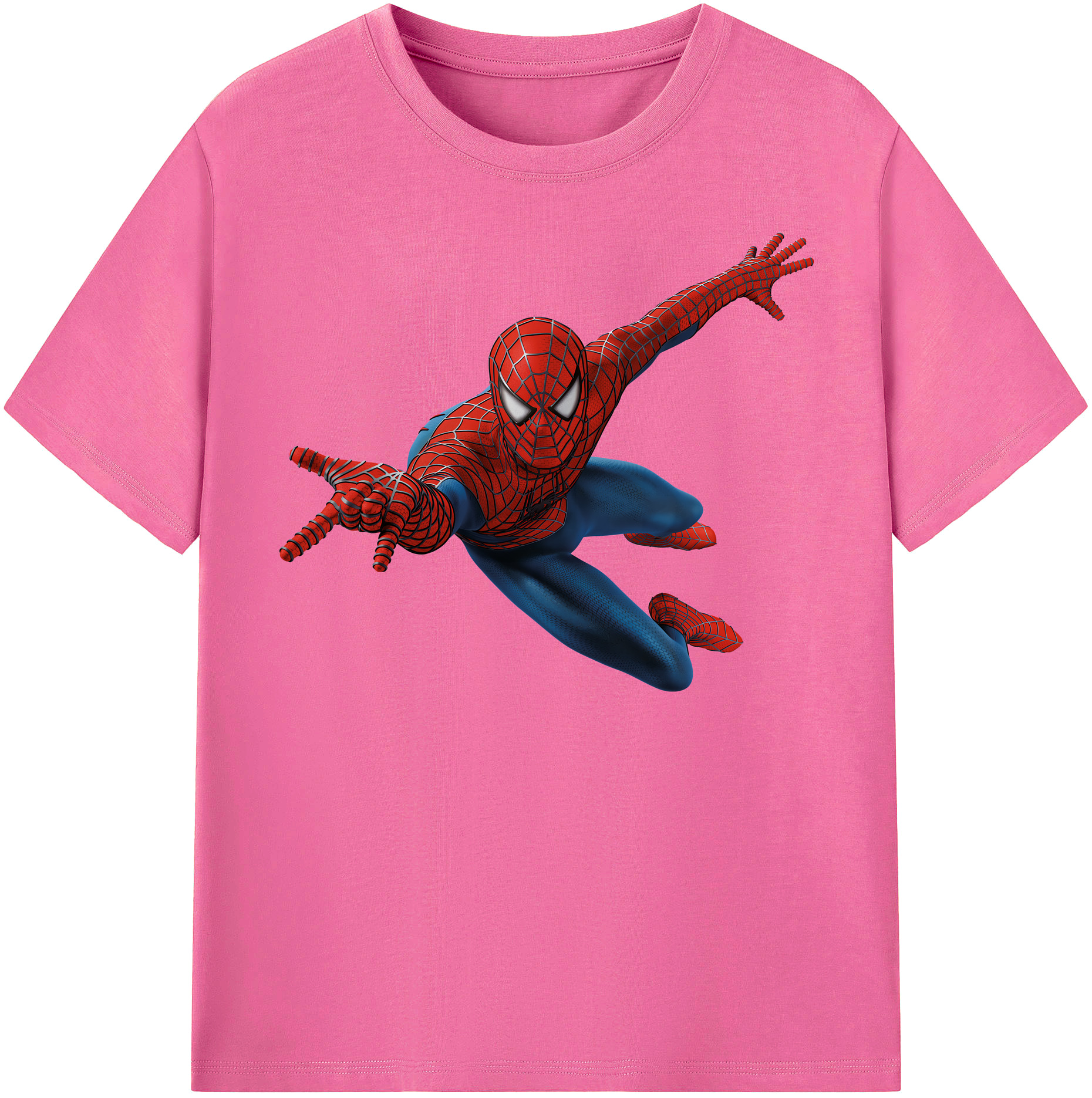 （画像用） Spider Man スパイダーマン レディースカジュアルプリントTシャツ（綿100％）